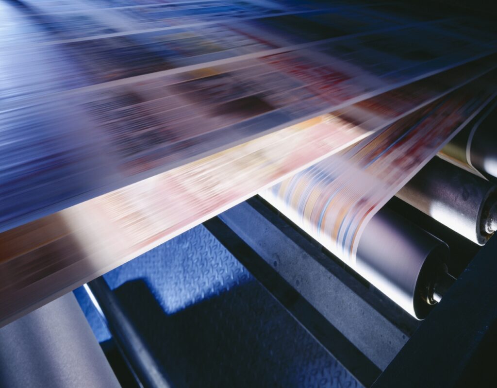 Newspaper printing machine